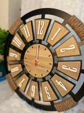 Adapromosyon Dekoratif Ahşap Duvar Saati 40 cm - 2