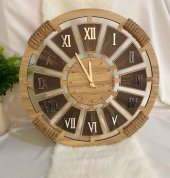 Adapromosyon Lavinta54 Dekoratif Ahşap Duvar Saati thumbnail 1