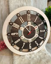 Adapromosyon Lavinta54 Dekoratif Ahşap Duvar Saati - 2