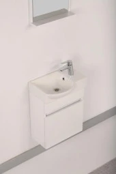 LATTİNA Banyo Dolabı Beyaz MDF Mini 45 cm - 2