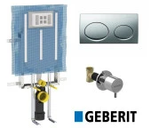 Geberit Alpha Kombifix Duvariçi Gömme Rezervuar Seti 8cm 110.174.00.1-mset - 1