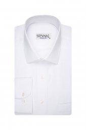 Bol Kesim Armürlü Beyaz Gömlek thumbnail 1