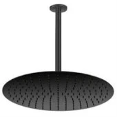 GPD Ankastre Duş Başlığı Oval Slim Metal Ø40 cm Siyah ADS24-S - 1