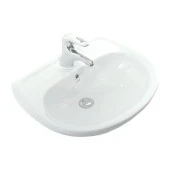 Creavit Oval Lavabo 40X50 Cm Beyaz Batarya Delikli Lavabo - 1