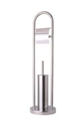 Banyo Wc Tuvalet Krom Ayaklı Fırçalık Seti Paslanmaz Kağıtlıklı 304k.72 - 1