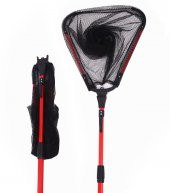 Valkyrie  180 cm Katlanabilir Teleskopik Alüminyum Alaşım 40x40 Kırmızı Balık Kepçesi - 1