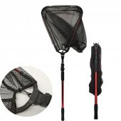 Valkyrie  180 cm Katlanabilir Teleskopik Alüminyum Alaşım 40x40 Kırmızı Balık Kepçesi - 3