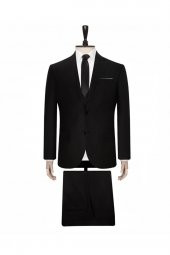 Yelekli Siyah Slim Fit Takım Elbise - 1