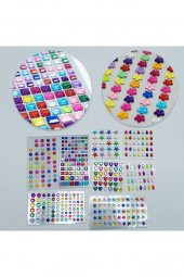 Kendinden Yapışkanlı Sticker Mücevher 112 Adet Işıltılı Tırnak Yüz Ve Vücut Taş Mücevher Çıkartma - 6