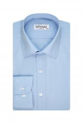 Slim Fit Açık Mavi Erkek Gömlek - 1