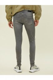 Erkek Gri Justin Super Skinny Fit Jean Pantolon - 4