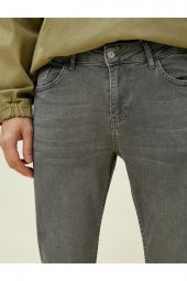 Erkek Gri Justin Super Skinny Fit Jean Pantolon - 5