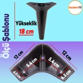 Aspen Lüks Mobilya Kanepe Koltuk Tv Ünitesi Konsol Yükseltici Ayağı Ayakları 18 Cm Siyah Ayak - 4