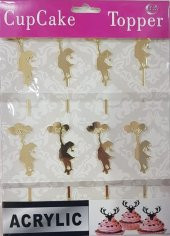 PLEKSİ KÜRDAN UCAN BALONLU KIZ ALTIN - 1