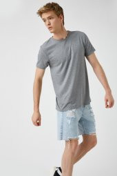 Erkek Gri T-Shirt 2KAM12136LK thumbnail 4