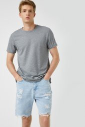 Erkek Gri T-Shirt 2KAM12136LK thumbnail 1