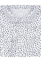 Slim Fit Desenli Lacivert Erkek Gömlek - 2
