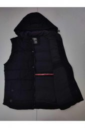 BLUESMODA STAFF İÇİ POLARLI KAPÜŞONLU YELEK - 1