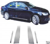 Leonacs Fams Otomotiv VW Jetta Krom Kapı Direk Seti 4 parça 2011-2018 arası Paslanmaz Çelik thumbnail 1