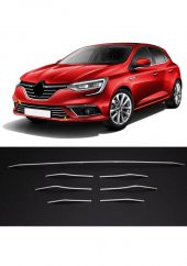 Leonacs Fams Otomotiv Renault Megane 4 Krom Ön Tampon Alt Çıtası 7 Parça 2015-2020 Paslanmaz Çelik - 4