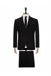 Yelekli Siyah Slim Fit Takım Elbise - 1