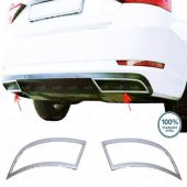 FAMS OTO AKSESUAR Skoda SuperB Krom Egzoz Çerçevesi 2 Parça 2015 Üzeri Paslanmaz Çelik thumbnail 1