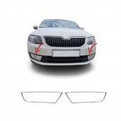 FAMS OTO AKSESUAR Skoda Octavia Krom Sis Çerçevesi 2 Parça 2012-2020 Arası Paslanmaz Çelik - 1