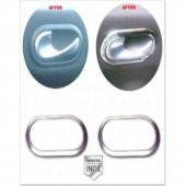 FAMS OTO AKSESUAR Mercedes Smart W453 Krom İç Kapı Kolu Çerçeve 2 Kapı 2014 ve Üzeri Paslanmaz Çelik thumbnail 1