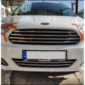 FAMS OTO AKSESUAR Tourneo Courier Krom Ön Panjur 6 prç. 2014-2017 Paslanmaz Çelik - 1