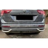 FAMS OTO AKSESUAR VW Tiguan Krom Egzoz Görünümü Difüzör 3 prç. 2020 ve üzeri Paslanmaz Çelik thumbnail 3
