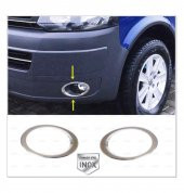 FAMS OTO AKSESUAR VW T5 CARAVELLE MULTIVAN Krom Sis Farı Çerçevesi 2 prç 2003-2015 P.ÇELİK thumbnail 2