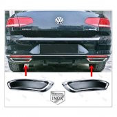 FAMS OTO AKSESUAR VW Passat B8 Krom Egzoz Görünümlü Difüzör 2015-2019 P.Çelik - 1