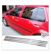 FAMS OTO AKSESUAR VW Golf 4 Krom Cam Çıtası 4 prç. 1998-2004 P. Çelik - 1