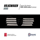 FAMS OTO AKSESUAR VW Bora Krom Ön Panjur 8 prç. 1998-2004 P. Çelik thumbnail 2