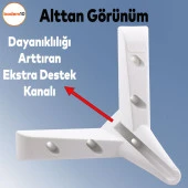 Napoli Lüks Mobilya Kanepe Sehpa Puf Koltuk Ayağı 12 cm Beyaz Baza Ayak - 3