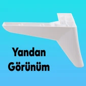 Napoli Lüks Mobilya Kanepe Sehpa Puf Koltuk Ayağı 12 cm Beyaz Baza Ayak - 6