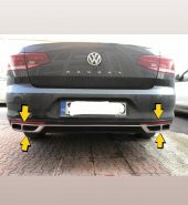 FAMS OTO AKSESUAR VW Passat 3C B8,5 Krom Egzoz Çerçevesi 3 prç. 2019 > P.ÇELİK thumbnail 2