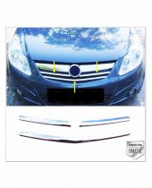 FAMS OTO AKSESUAR Opel Corsa D Krom Ön Panjur 3 prç. 2007-2014 Arası P. Çelik - 1