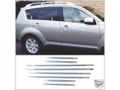 FAMS OTO AKSESUAR Mitsubishi Outlander Krom Cam Çıtası 8 parça 2006-2012 arası Paslanmaz Çelik - 1