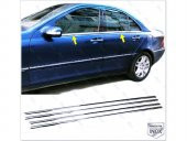 FAMS OTO AKSESUAR Mercedes W211 Krom Cam Çıtası 4 parça 2002-2009 arası Paslanmaz Çelik - 1