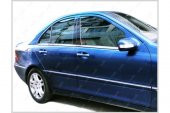 FAMS OTO AKSESUAR Mercedes W211 Krom Cam Çıtası 4 parça 2002-2009 arası Paslanmaz Çelik - 2