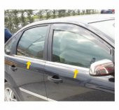 FAMS OTO AKSESUAR Ford Focus 2 HB Krom Cam Çıtası 4 prç. 2005-2011 Paslanmaz Çelik - 2
