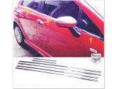 FAMS OTO AKSESUAR Fiat Grande Punto Krom Cam Çıtası 6 prç. 2006 Üzeri P. Çelik - 1