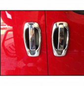 FAMS OTO AKSESUAR Fiat Fiorino Kapı Kolu+Çerçeve 4 Kapı 8 Parça 2008 ve üzeri Paslanmaz Çelik - 2
