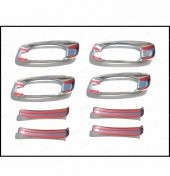 FAMS OTO AKSESUAR Fiat Fiorino Kapı Kolu+Çerçeve 4 Kapı 8 Parça 2008 ve üzeri Paslanmaz Çelik - 4