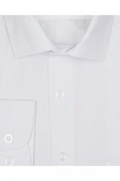 Erkek Beyaz Bol Kesim Düz  Gömlek thumbnail 2