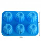 SİLİKON KEK KALIBI MİNİ 6 LI PAPATYA - 1