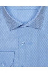Slim Fit Armür Desenli Erkek Gömlek - 2