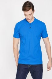 Erkek Mavi Polo Yaka T-Shirt 9YAM12133LK - 1