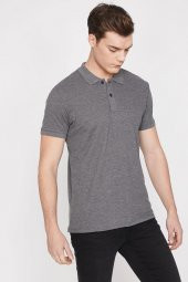 Erkek Mavi Polo Yaka T-Shirt 9YAM12133LK - 3